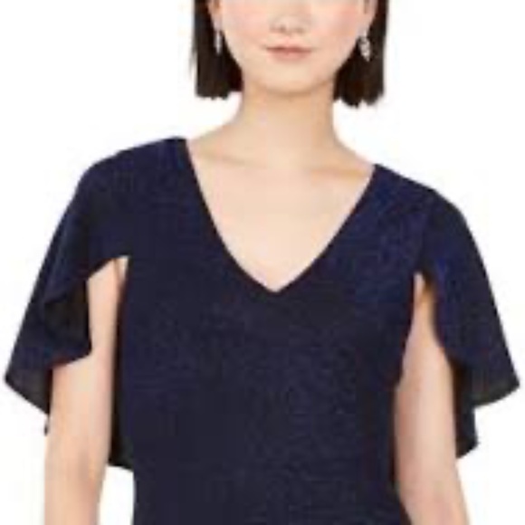 Jessica Howard glitter long evening dress in blue size 10 - Picture 6 of 8